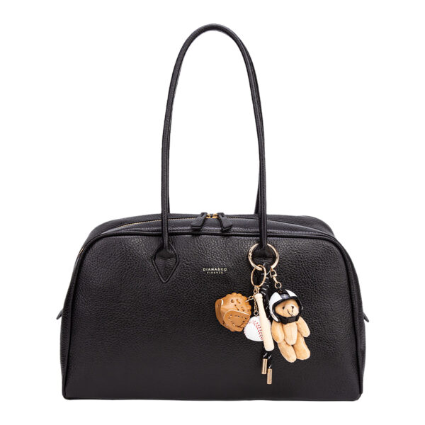 BORSA A SPALLA CON MANICO LUNGO E CHARM - immagine 2