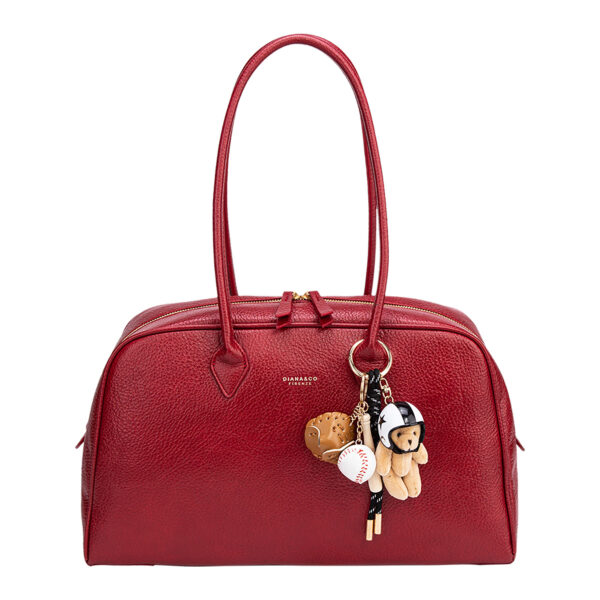BORSA A SPALLA CON MANICO LUNGO E CHARM - immagine 4