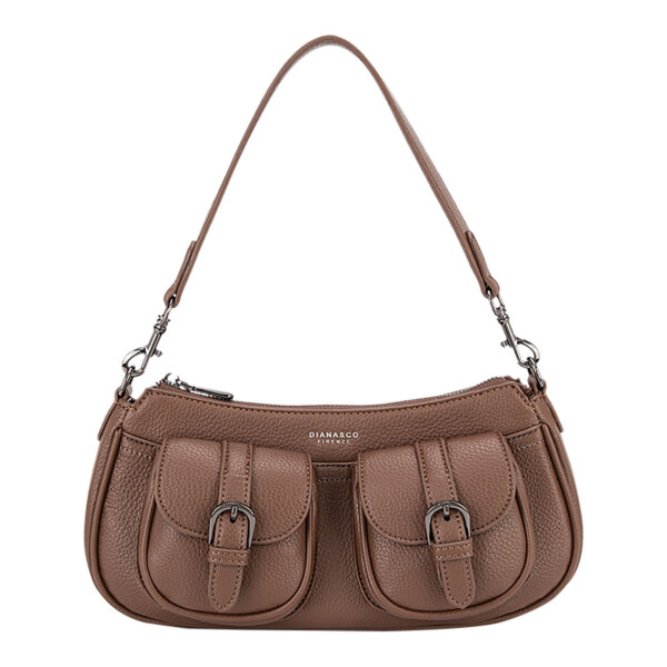 BORSA A SPALLA CON DOPPIE TASCHE - immagine 3