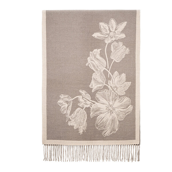 SCIARPA CON TRAMA FIORI
