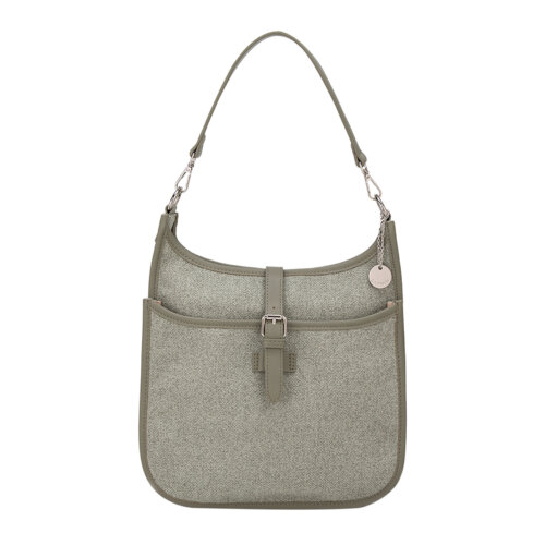 BORSA A SPALLA IN MISTO TESSUTO