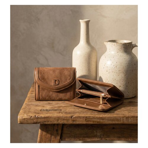 PORTAMONETE COMPATTO SCAMOSCIATO