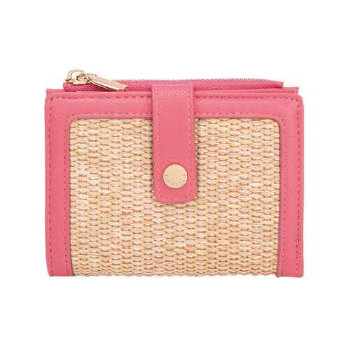 PORTAFOGLIO CON STAMPA IN PAGLIA