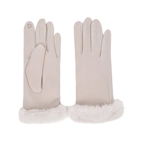 GUANTI CON PELLICCIA SINTETICA