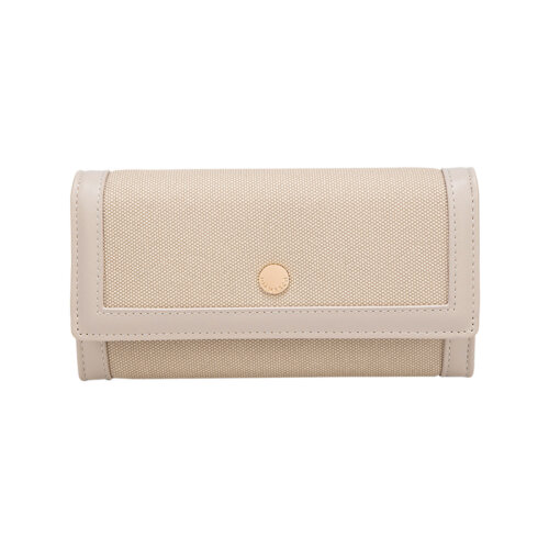 PORTAFOGLIO COMPATTO EFFETTO CANVAS