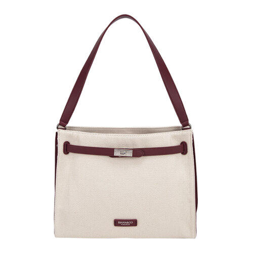 BORSA A SPALLA IN CANVAS STAMPATO