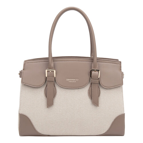 BORSA A MANO IN CANVAS STAMPATO