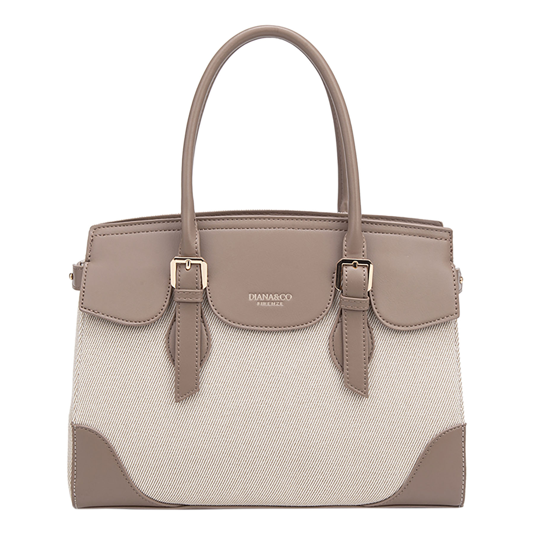 BORSA A MANO IN CANVAS STAMPATO