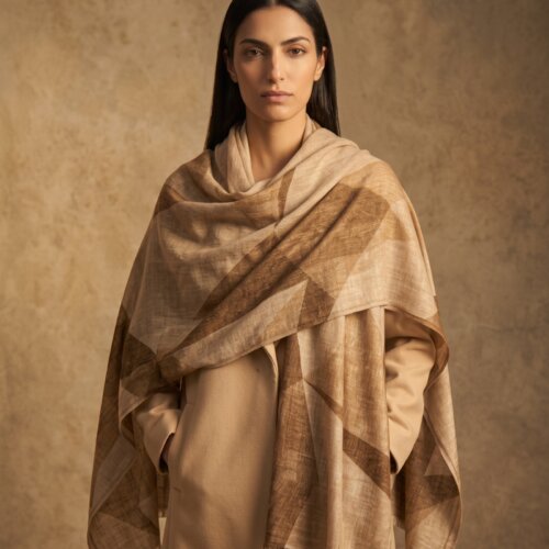 PASHMINA CON FANTASIA GEOMETRICA